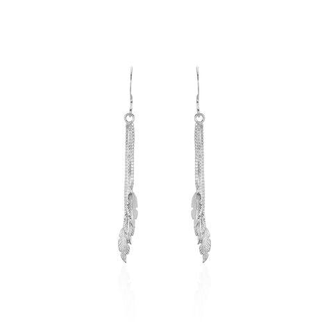 Boucles D'oreilles Pendantes Violka Argent Blanc - Pendantes Femme | Marc Orian
