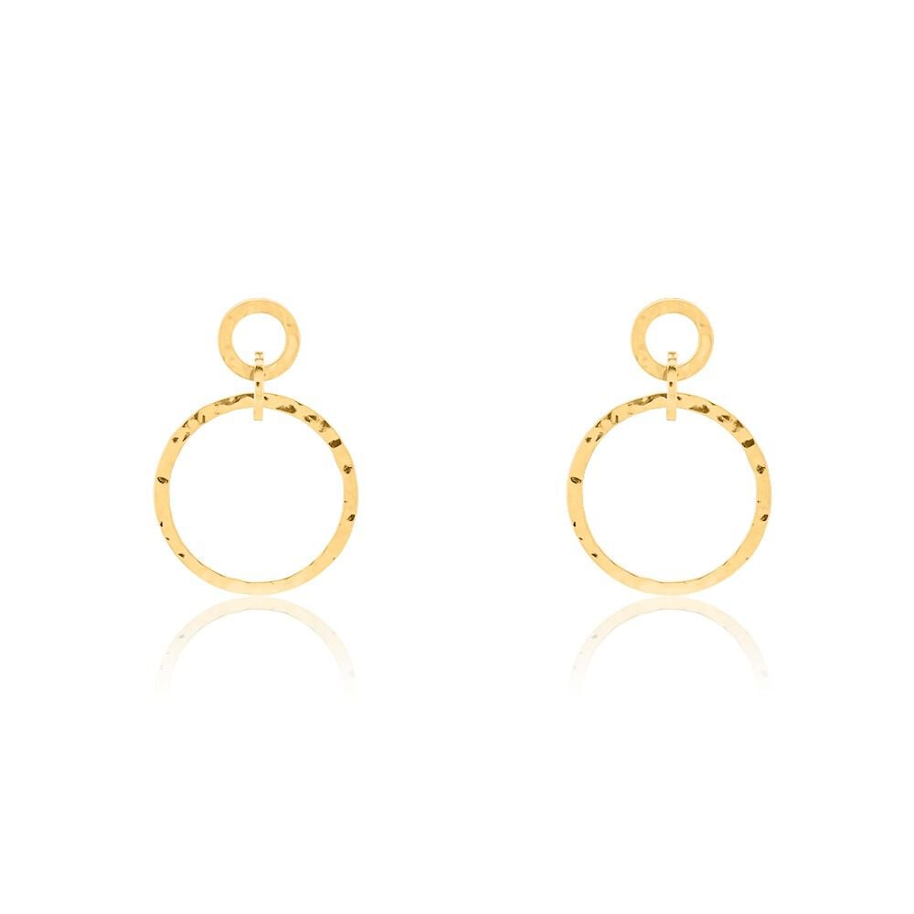 Boucles D'oreilles Pendantes Oia Acier Jaune - Pendantes Femme | Marc Orian