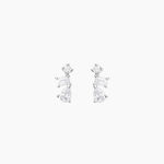 Boucles D'oreilles Puces Eclat D'Aurore Argent Blanc Oxydes De Zirconium - Puces Femme | Marc Orian