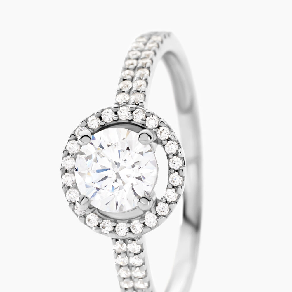 Bague Stelila Or Blanc Oxyde De Zirconium - Solitaires Femme | Marc Orian