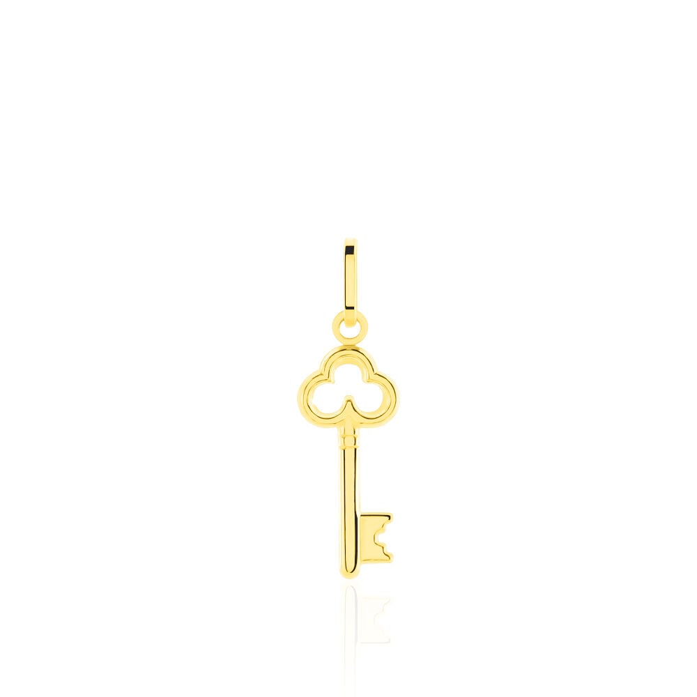 pendentif clef or jaune