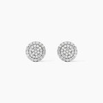 Boucles D'oreilles Puces Classic Or Blanc Oxyde De Zirconium - Puces Femme | Marc Orian