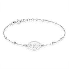 Bracelet Argent Blanc Akosua - Bracelets chaînes Femme | Marc Orian