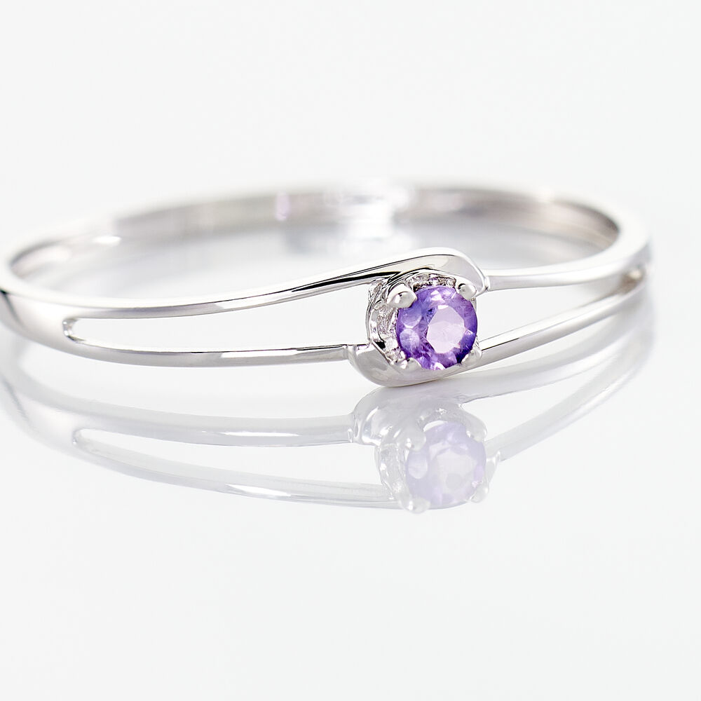 Bague Veroucha Or Blanc Amethyste - Bagues pierres fines Femme | Marc Orian