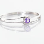 Bague Veroucha Or Blanc Amethyste - Bagues pierres fines Femme | Marc Orian