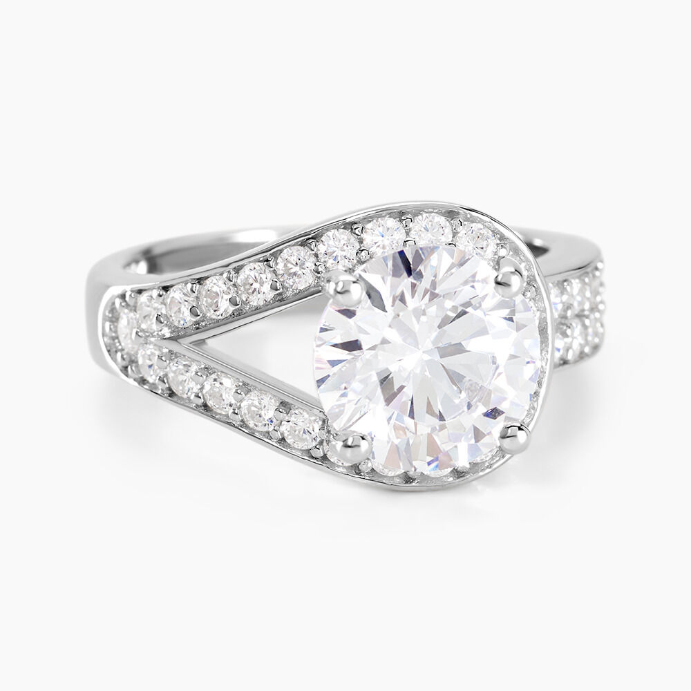 Bague Melisse Argent Blanc Oxyde De Zirconium - Solitaires Femme | Marc Orian