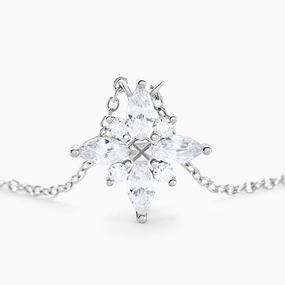 Collier Eclat Argent Blanc Oxyde De Zirconium - Colliers avec pierres Femme | Marc Orian