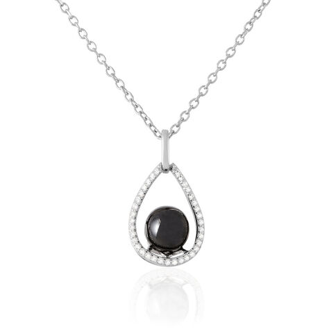 Collier Nerea Argent Blanc Céramique Et Oxyde De Zirconium - Colliers avec pierres Femme | Marc Orian