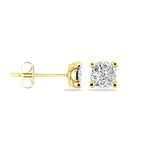 Boucles D'oreilles Puces Kate Or Jaune Diamant - Boucles d'oreilles mariage Femme | Marc Orian