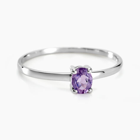 Bague Lily Or Blanc Amethyste - Bagues pierres fines Femme | Marc Orian