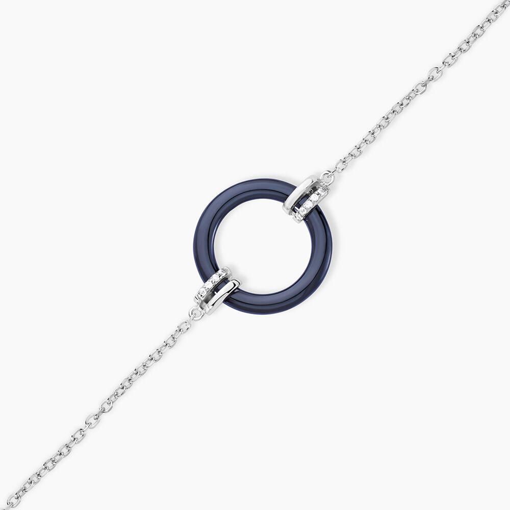 Bracelet Bertillianne Argent Blanc C&eacute;ramique Et Oxyde De Zirconium - Bracelets fantaisie Femme | Marc Orian