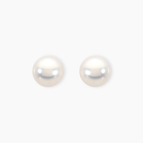 Boucles D'oreilles Puces Akoya Or Jaune Perle De Culture D'akoya - Boucles d'oreilles mariage Femme | Marc Orian