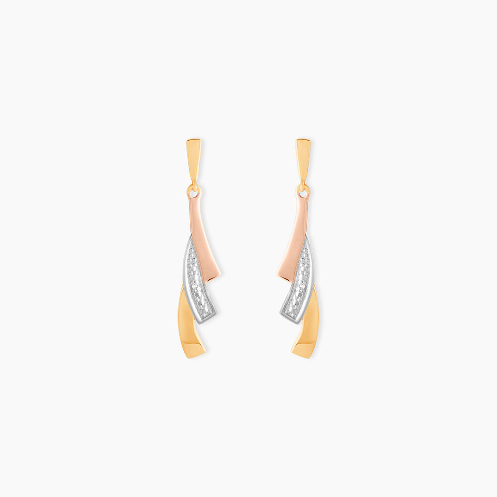 Boucles D'oreilles Pendantes Ainhoa Or Tricolore Diamant - Pendantes Femme | Marc Orian