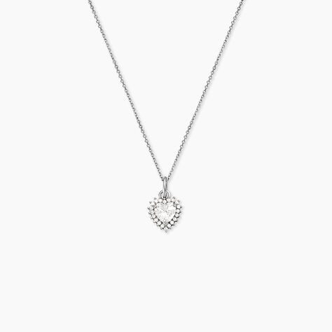 Collier Calvi Argent Blanc Oxyde De Zirconium - Colliers avec pierres Femme | Marc Orian