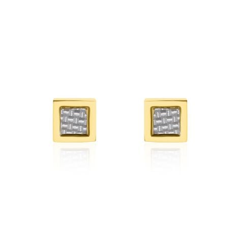 Boucles D'oreilles Puces Phebus Him Acier Doré Carbone - Puces Homme | Marc Orian