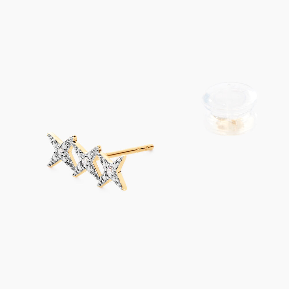 Boucles D'oreilles Puces Starlight Or Jaune Diamant -  Femme | Marc Orian