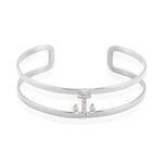 Bracelet Jonc Meysa Acier Blanc Strass - Bracelets joncs Femme | Marc Orian