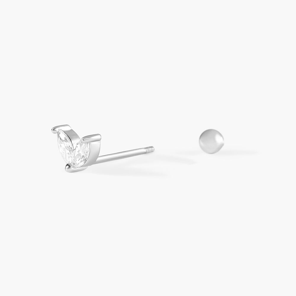 Piercing D'oreille Unitaire Argent Blanc Enyo Oxyde De Zirconium - Bijoux fantaisie Femme | Marc Orian