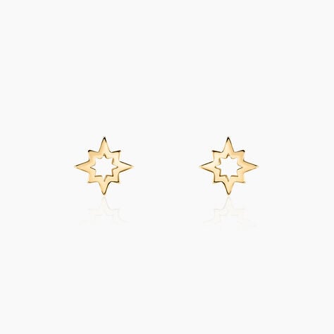 Boucles D'oreilles Puces Asdis Plaque Or Jaune - Puces Femme | Marc Orian