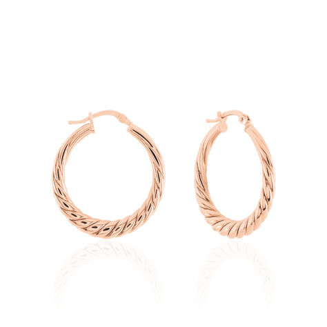 Cr&eacute;oles Asael Argent Rose - Cr&eacute;oles Femme | Marc Orian