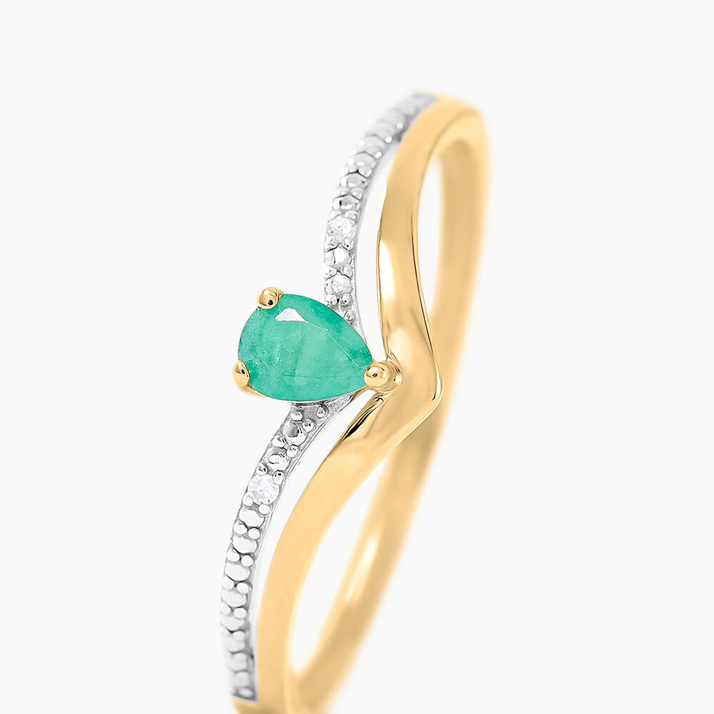Bague Marjeta Or Jaune Emeraude Diamant - Bagues vintage Femme | Marc Orian