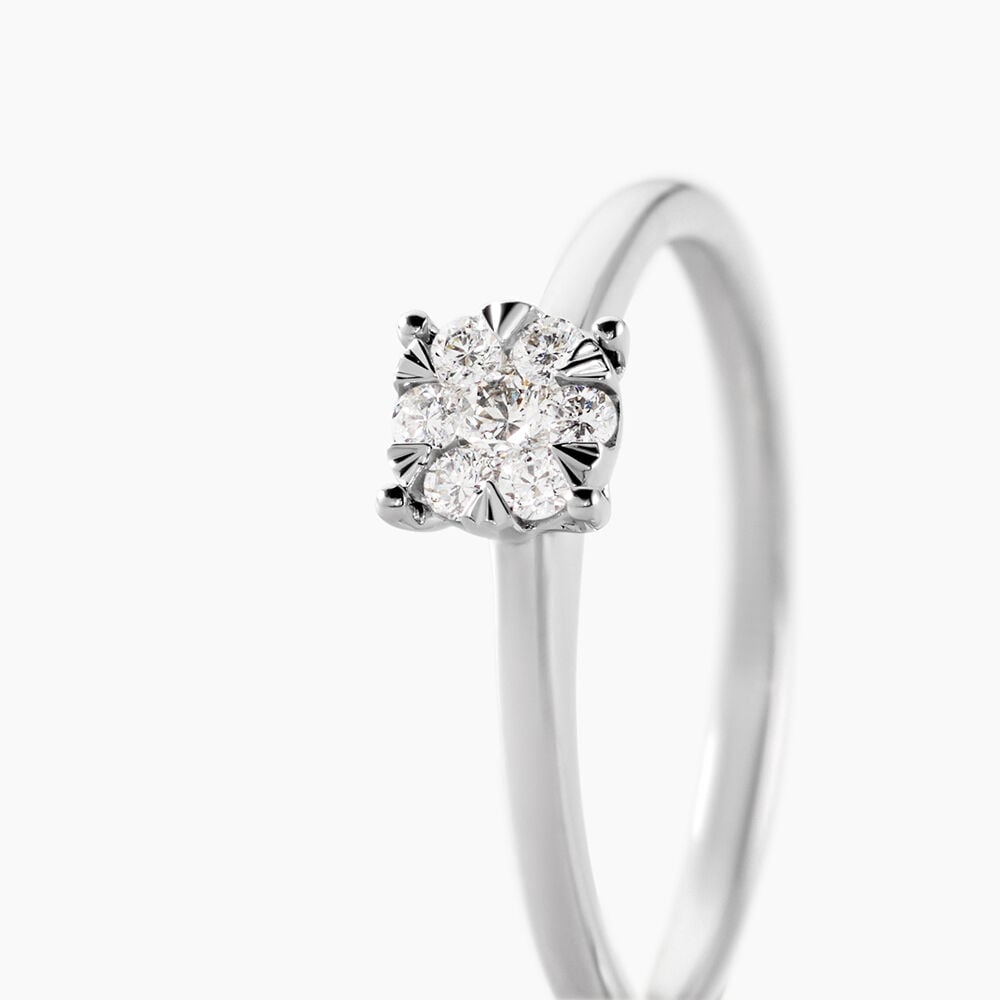 Bague Solitaire Or Blanc Dream Diamants - Parures de mariage Femme | Marc Orian
