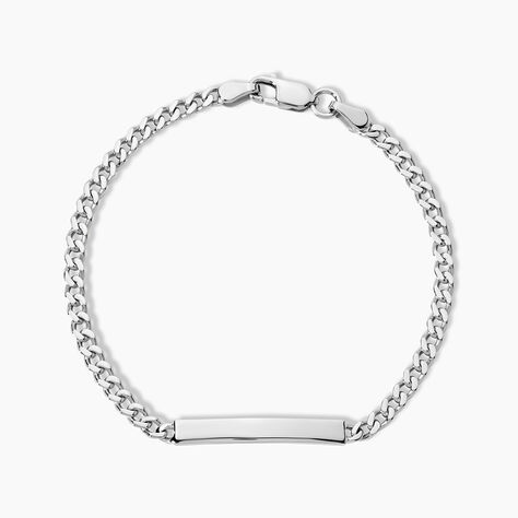 Bracelet Identit&eacute; Argent Blanc Casper - Gourmettes Homme | Marc Orian