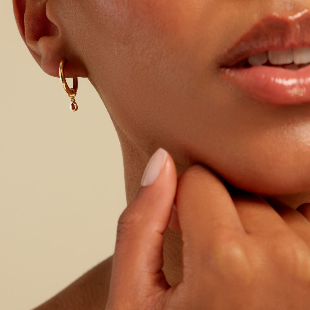 Cr&eacute;oles Poem Argent Jaune Rhodolite Oxyde De Zirconium - Cr&eacute;oles Femme | Marc Orian