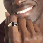 Chevali&egrave;re Kauai Plaqu&eacute; Or Jaune Pierre De Synthese - Bijoux fantaisie Homme | Marc Orian