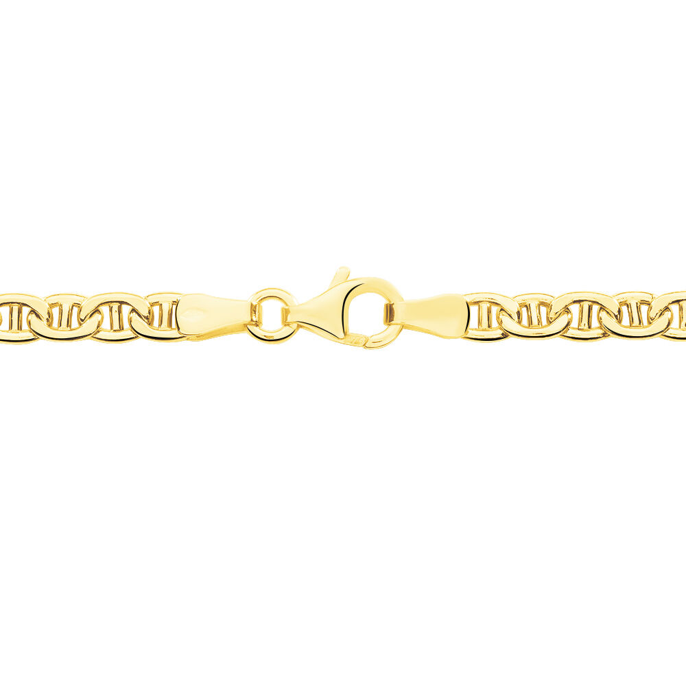 Collier Capucin Or Jaune Maille Marine Plate - Chaines Homme | Marc Orian