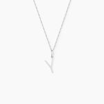 Pendentif Ionia Lettre Or Blanc - Pendentifs Famille | Marc Orian