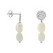 Boucles D'oreilles Pendantes Aroha Argent Blanc Amazonite Perle - Pendantes Femme | Marc Orian