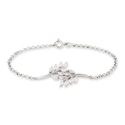Bracelet Ble Argent Blanc Oxyde De Zirconium - Bracelets chaînes Femme | Marc Orian