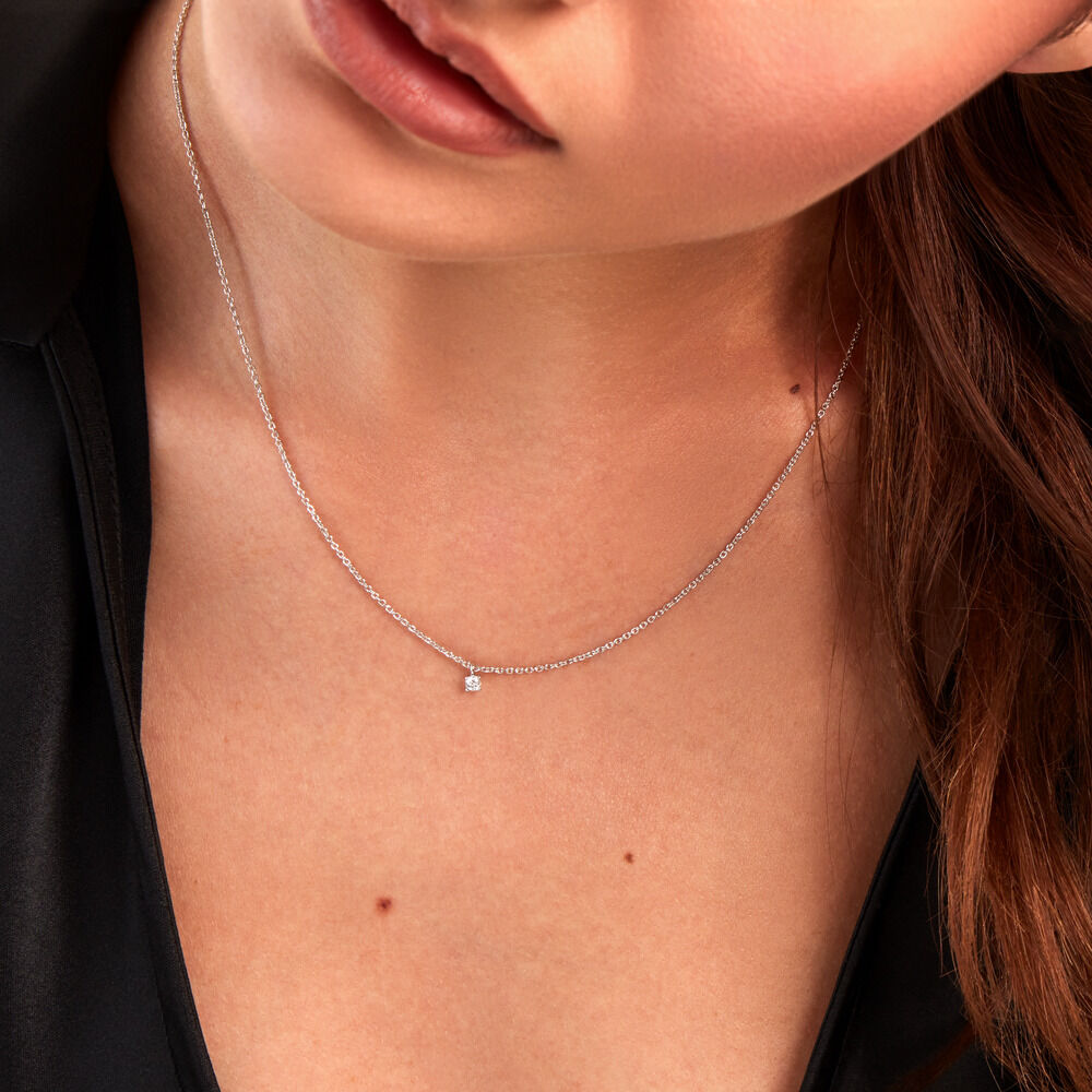 Collier Maurane Argent Blanc Diamant Synthétique - Colliers avec pierres Femme | Marc Orian