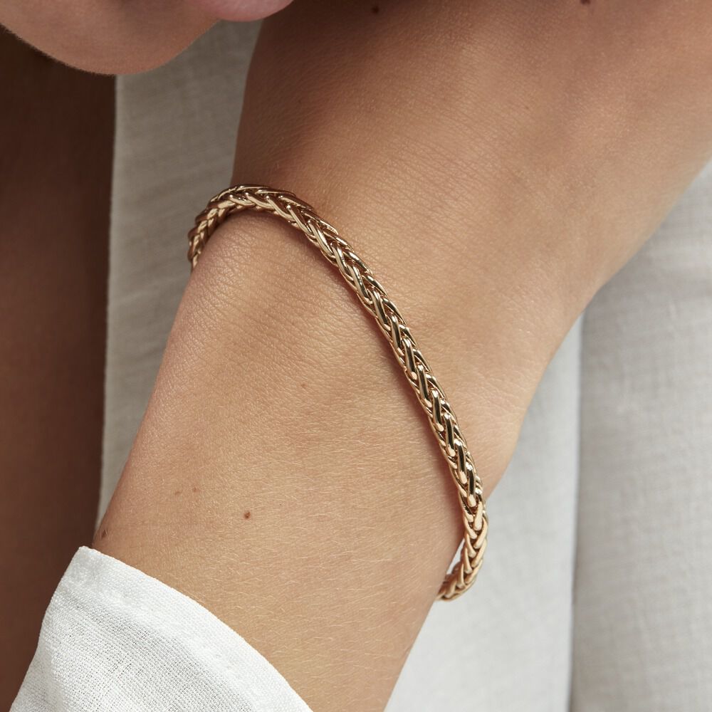 Bracelet Plaque Or Jaune Avelyne - Bracelets mailles Femme | Marc Orian