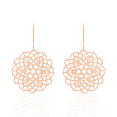 Boucles D'oreilles Pendantes Mina Argent Rose - Pendantes Femme | Marc Orian