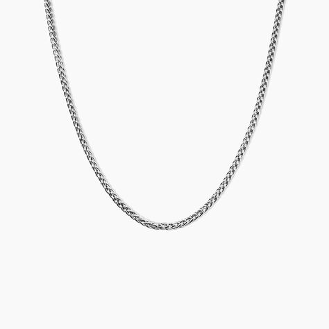 Collier Jany Maille Palmier Or Blanc - Chaines Femme | Marc Orian