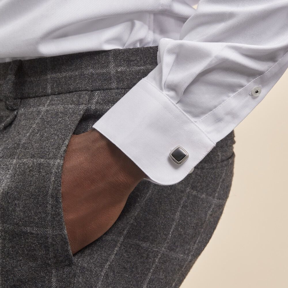 Boutons De Manchette Acier Bicolore Leucetios - Boutons de manchette Homme | Marc Orian