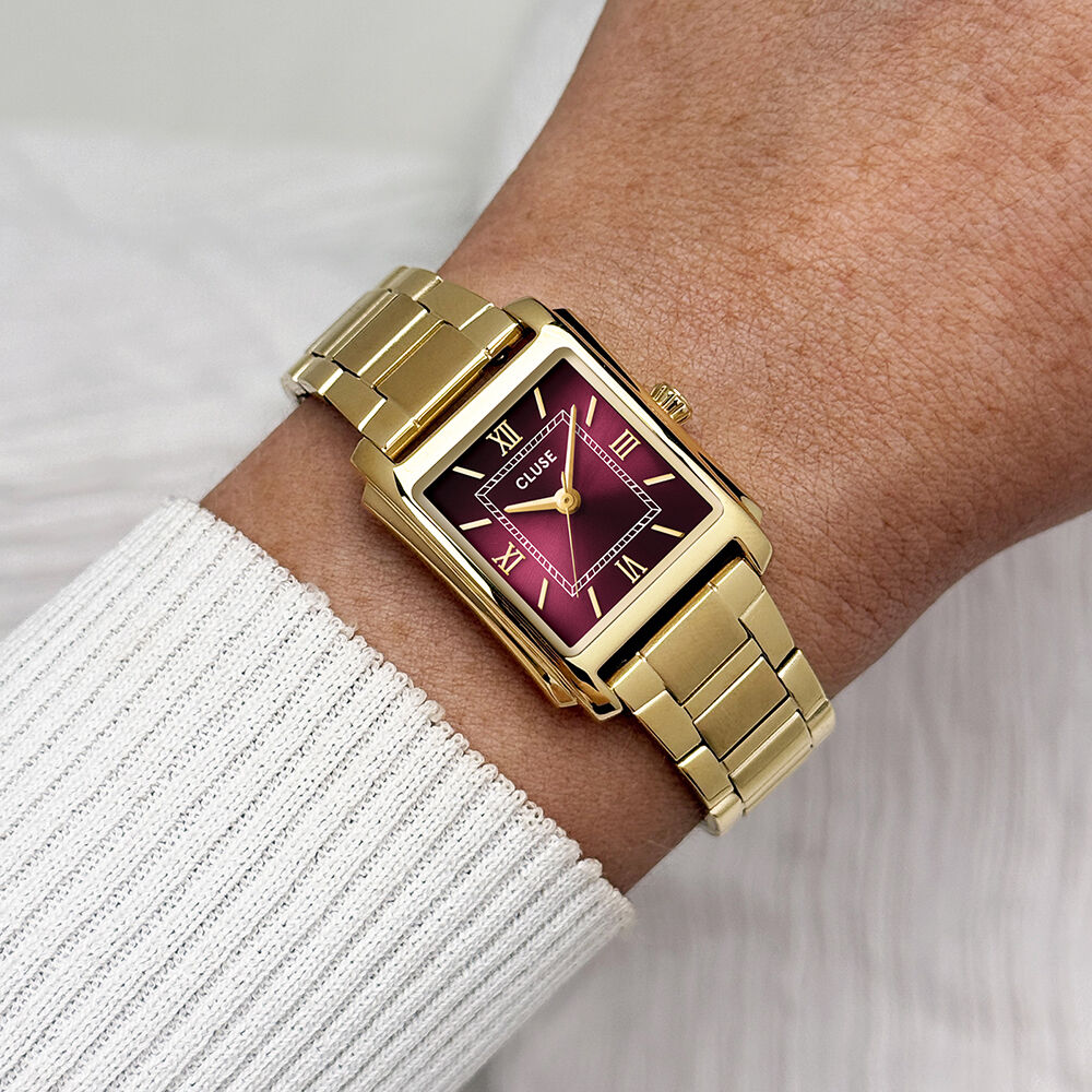 Montre Cluse Angl&eacute;e Bordeaux - Montres &eacute;tanches Femme | Marc Orian