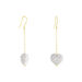Boucles D'oreilles Pendantes Messaouda Or Jaune Strass - Pendantes Femme | Marc Orian
