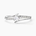 Bague April Or Blanc Oxyde De Zirconium - Solitaires Femme | Marc Orian