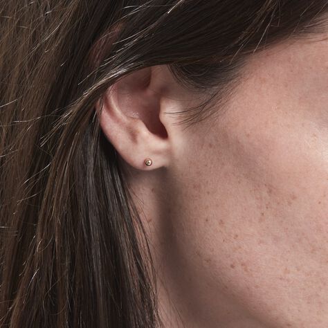 Boucles D'oreilles Puces Or Rose Fidelia - Clous d'oreilles Femme | Marc Orian