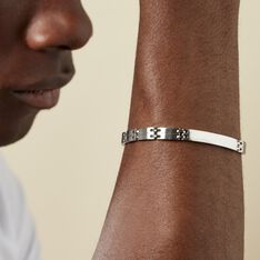 Bracelet Identité Isidore Acier Blanc - Bracelets chaînes Homme | Marc Orian