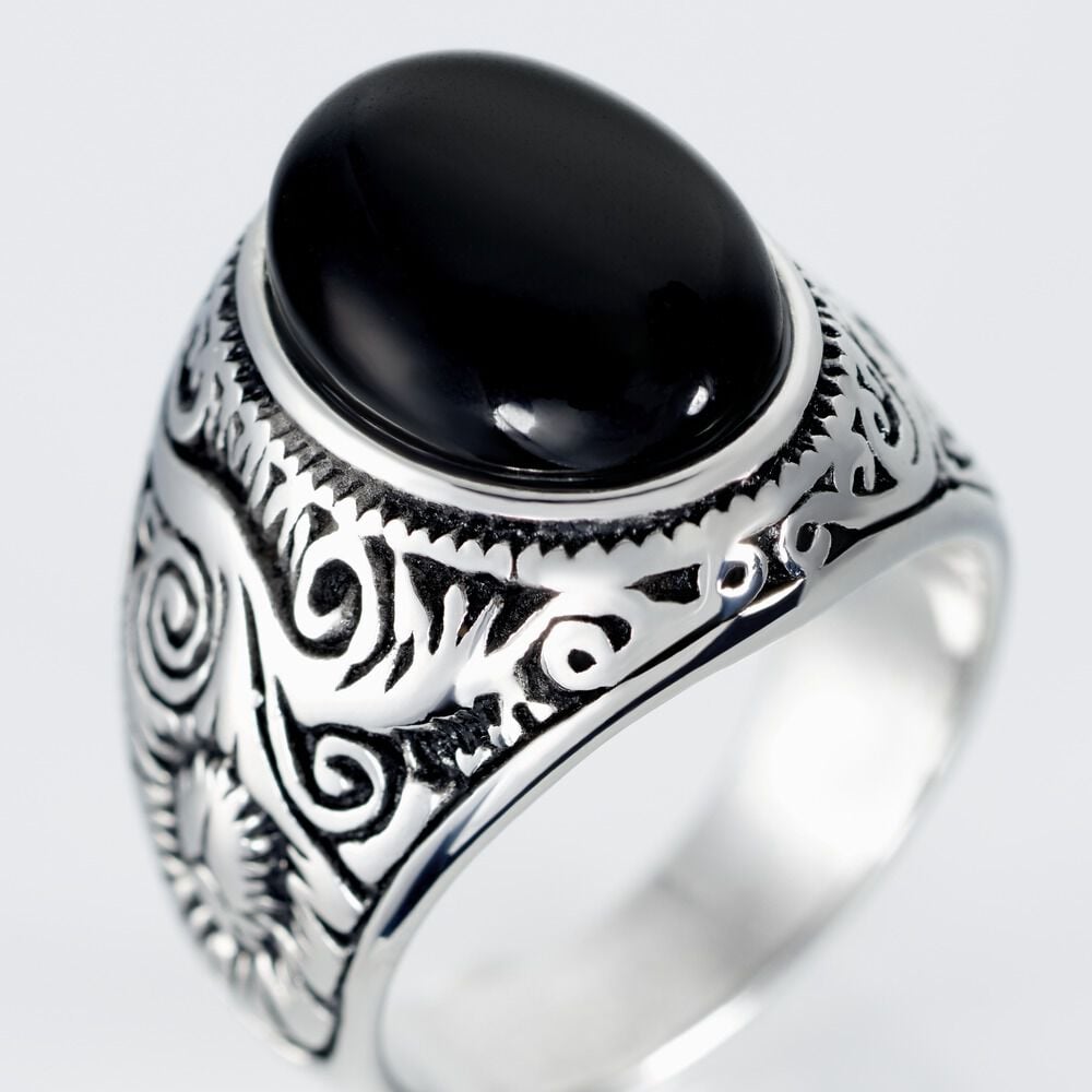 Chevaliere Zayn Acier Inoxydable Blanc Verre - Bijoux fantaisie Homme | Marc Orian