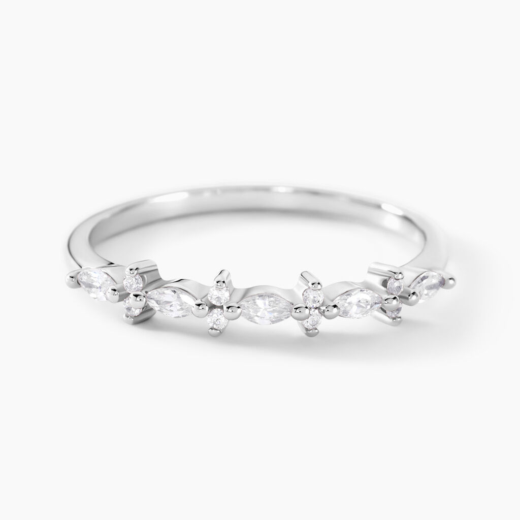 Bague Naura Argent Blanc Oxyde De Zirconium - Bijoux fantaisie Femme | Marc Orian