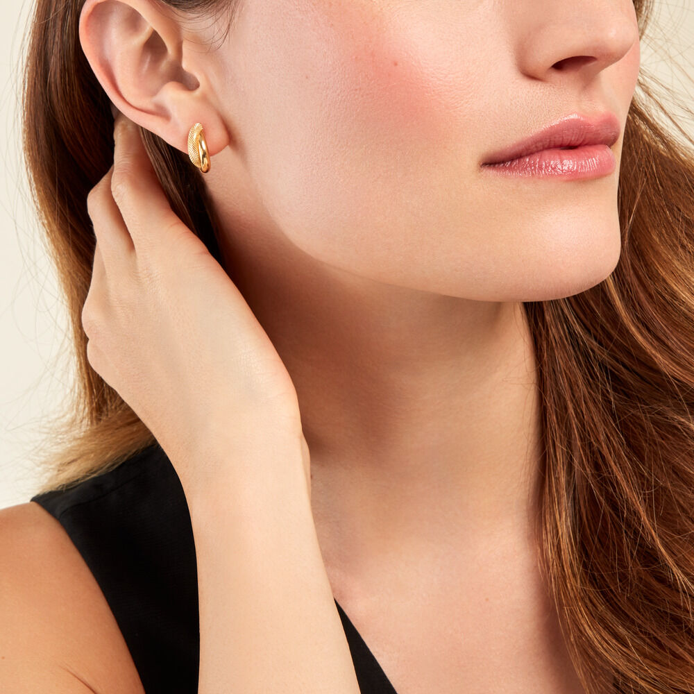 Boucles D'oreilles Puces Sawney Or Jaune - Puces Femme | Marc Orian