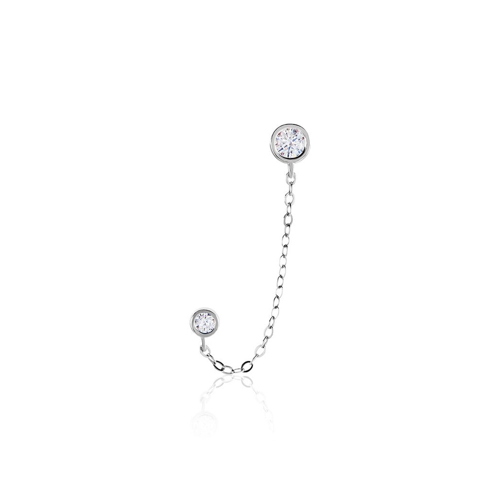 Bijou D'oreille Argent Blanc Cheyanne Oxydes De Zirconium - Piercings d'oreilles Femme | Marc Orian