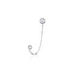 Bijou D'oreille Argent Blanc Cheyanne Oxydes De Zirconium - Piercings d'oreilles Femme | Marc Orian