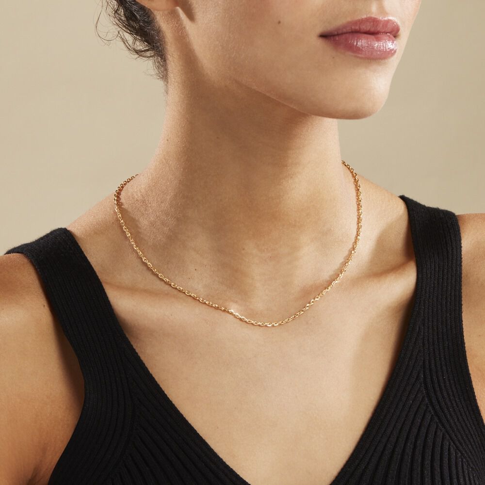 Chaîne Igoa Maille Forçat Diamantee Or Jaune - Chaines Femme | Marc Orian