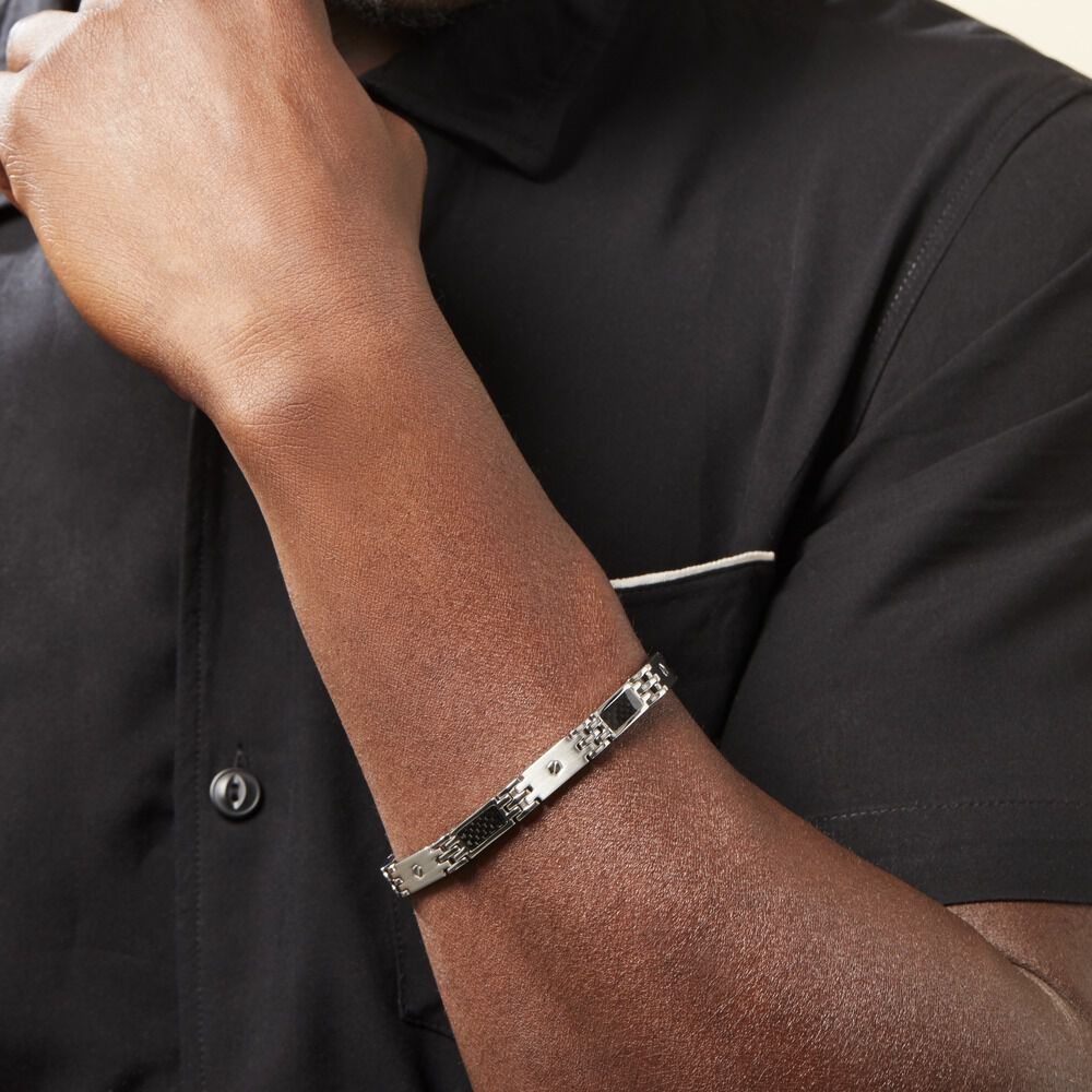 Bracelet Patrice Acier Blanc - Bracelets Homme | Marc Orian